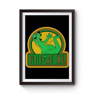 70s Cartoon Classic Godzilla Godzuki Premium Matte Poster