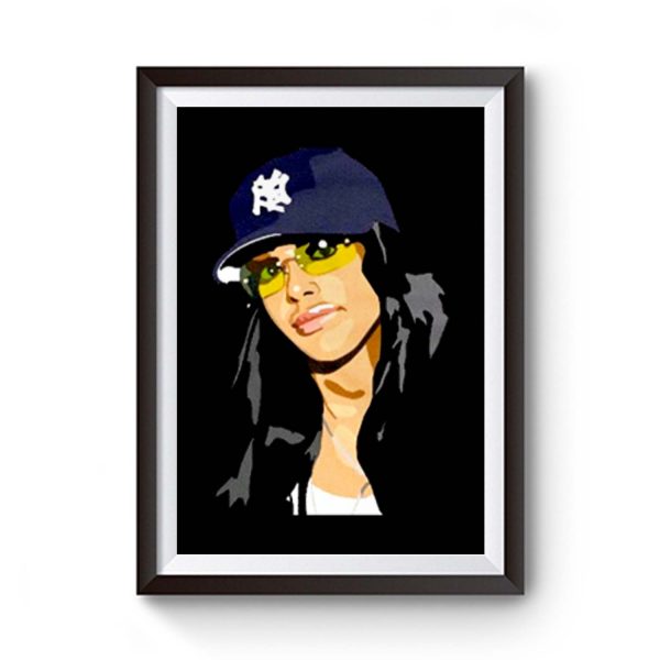 Aaliyah New York Trucker Caps Premium Matte Poster