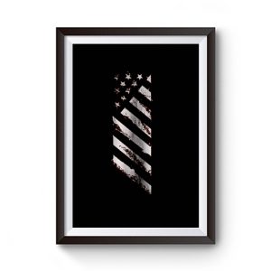 American Line Patriotic Usa Flag Premium Matte Poster