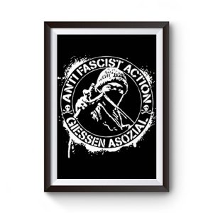 Anti Fascist Action Giessen Asozial Premium Matte Poster