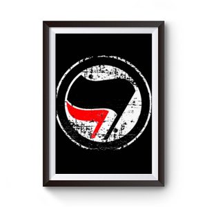 Antifa Red And Black Flag Antifascist Action Premium Matte Poster
