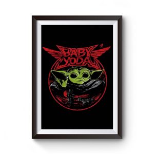 Baby Yoda Metal Heavy Metal Band Premium Matte Poster