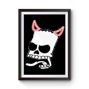 Bart Simsons Skul Devil Funny Premium Matte Poster