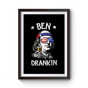 Benjamin Franklin Drinking America Premium Matte Poster