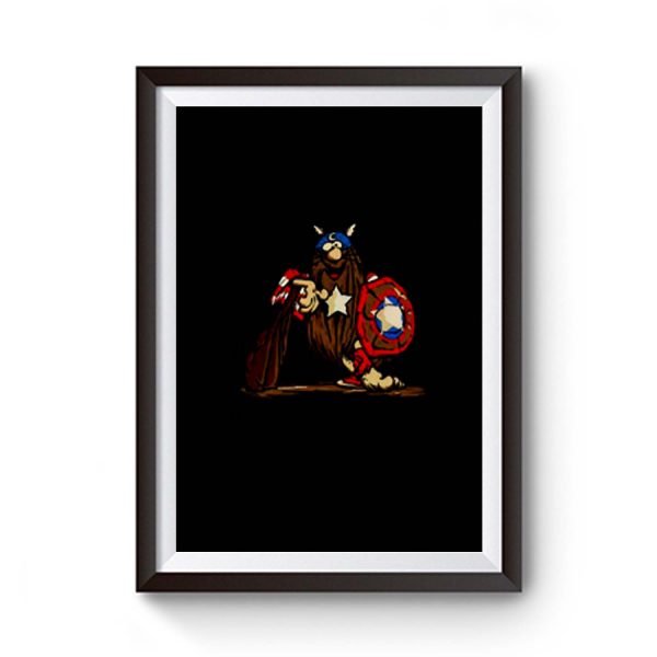 Captain Caveman Captain America Premium Matte Poster