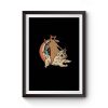 Cat Riding Unidog Vintage Premium Matte Poster