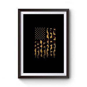 Cheetah American Flag Premium Matte Poster