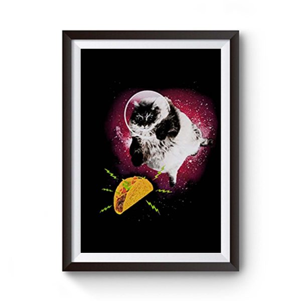 Cute Astronot Cat Get Nachos Premium Matte Poster