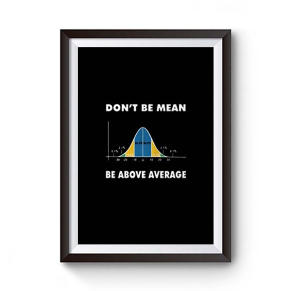 Dont Be Mean Be Above Average Premium Matte Poster