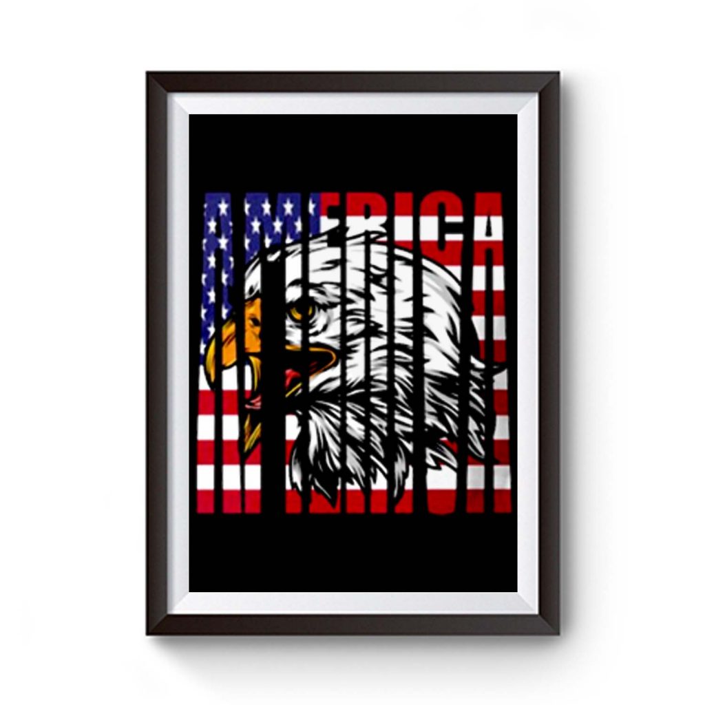 Eagle Mullet American Flag Premium Matte Poster - Posterpict.com