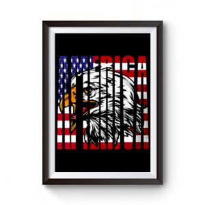 Eagle Mullet American Flag Premium Matte Poster