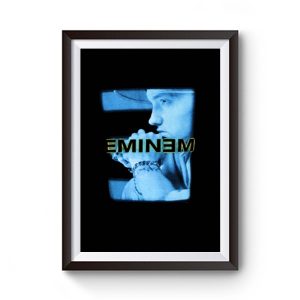 Eminem Blue Photo Poster Vintage Premium Matte Poster