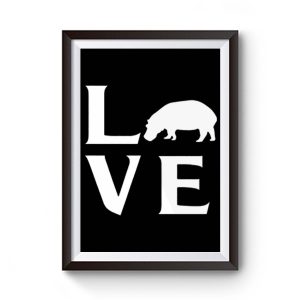 Extinction Animals Hippopotamus Love Premium Matte Poster