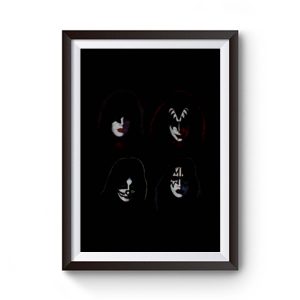 Faces Of Kiss Band Premium Matte Poster