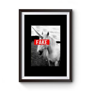 Fake Unicorn Hipster Funny Premium Matte Poster