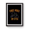 Free Hugs Jiu Jitsu Funny Fighter Martial Arts Vintage Premium Matte Poster