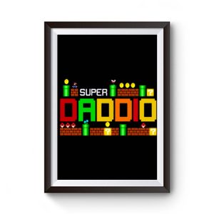 Funny Dad Super Daddio Parody Super Mario Premium Matte Poster