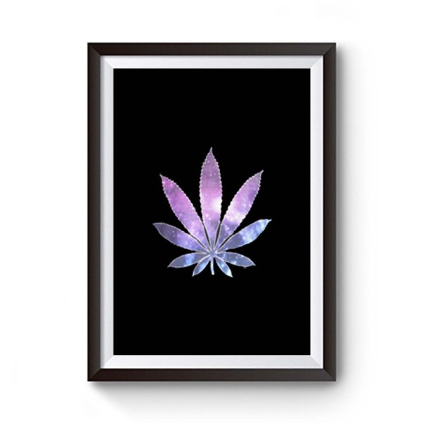 Galaxy Marijuana Leaf Premium Matte Poster