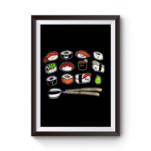 Happy Sushi Premium Matte Poster