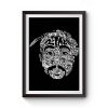 Hip Hop Face Tupac Sakur 2pac Thug Life Premium Matte Poster