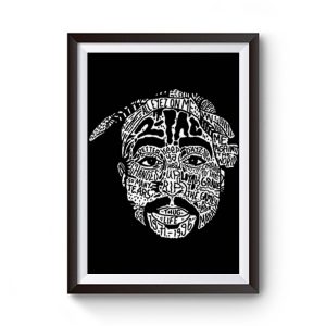 Hip Hop Face Tupac Sakur 2pac Thug Life Premium Matte Poster