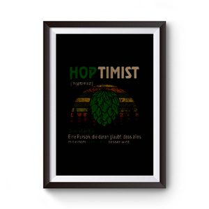 Hoptimist Definition Meaning Vintage Premium Matte Poster