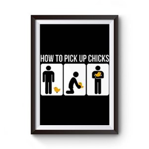 How To Pick Up Chicks Funny Sarcastic Joke Premium Matte Poster