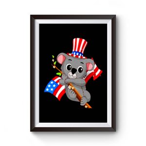 Independence Day Koala Premium Matte Poster