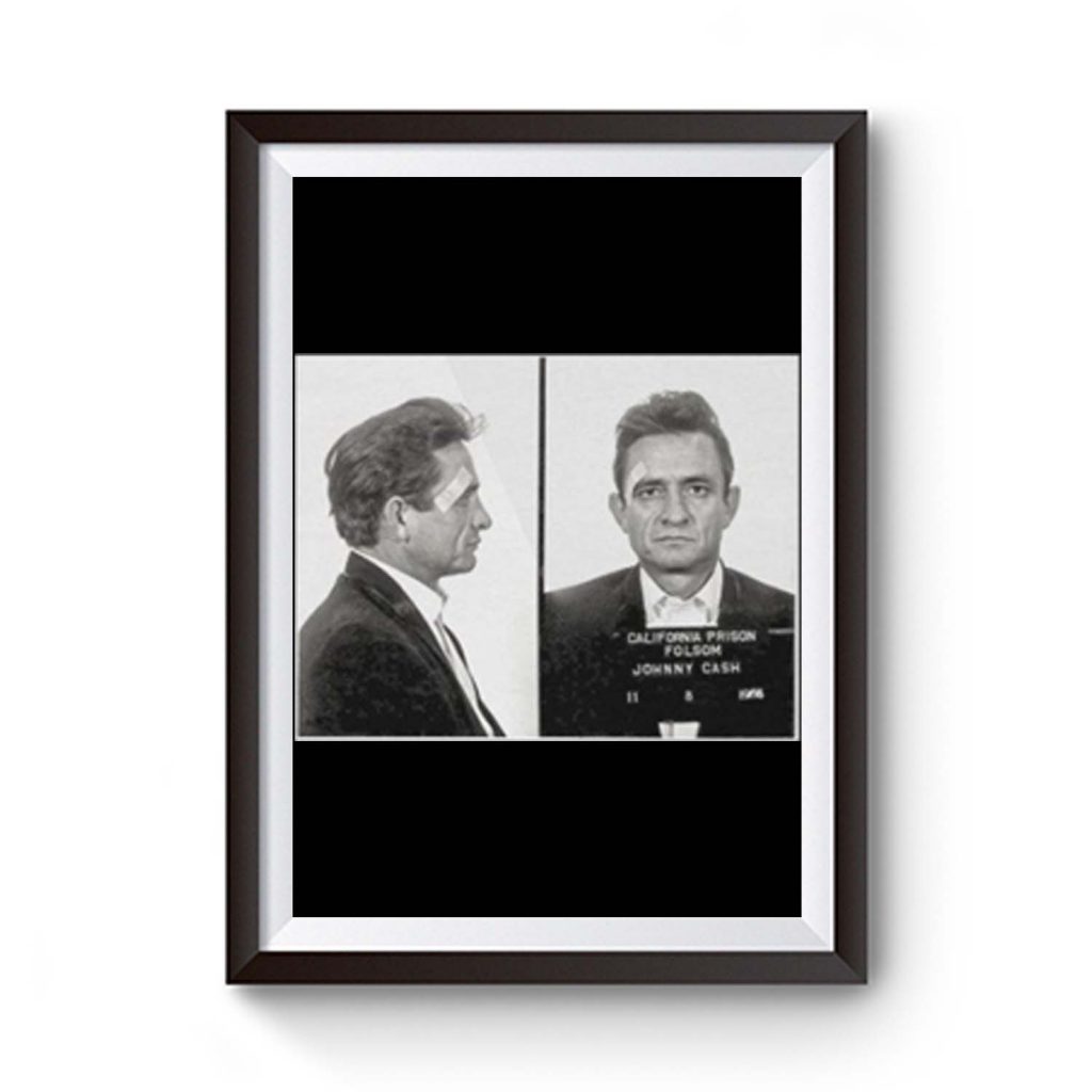 Johnny Cash Mugshot Premium Matte Poster - posterpict.com