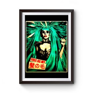 Lady Gaga Free As My Hair 2013 Concert Tour Premium Matte Poster
