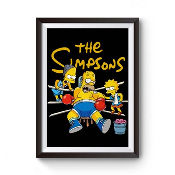 Lisa And Bart Simpsons Go Daddy Go Support For Boxing Premium Matte Poster