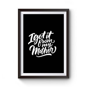 Mom With Names Premium Matte Poster