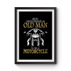 Motorcycle Old Man Premium Matte Poster