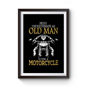 Motorcycle Old Man Premium Matte Poster