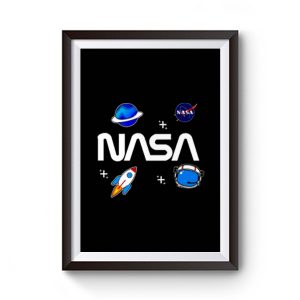 Neon Riot Nasa Planets Funny Helmet Spaceship Premium Matte Poster