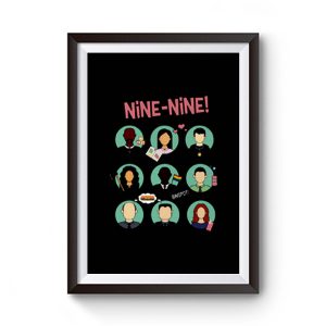 New Brooklyn Nine Nine Squad Artwork Comedy Tv Series Premium Matte Poster