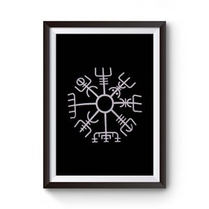 Nordic Viking Rune Compass Norse Premium Matte Poster