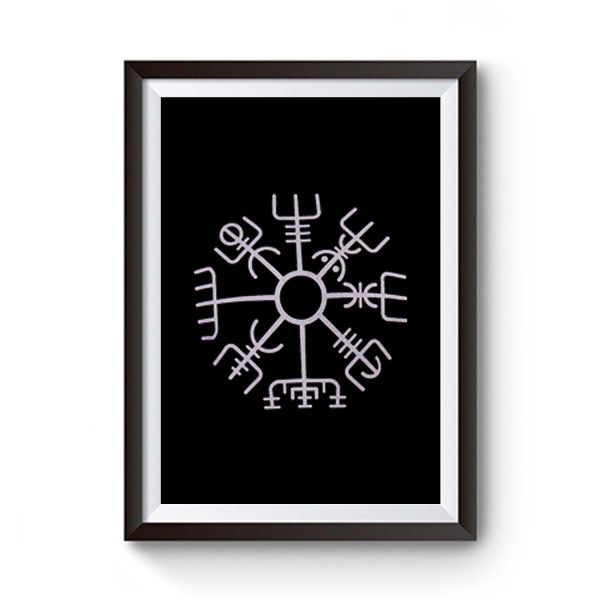 Nordic Viking Rune Compass Norse Premium Matte Poster