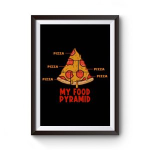 Pizza My Food Pyramid Premium Matte Poster