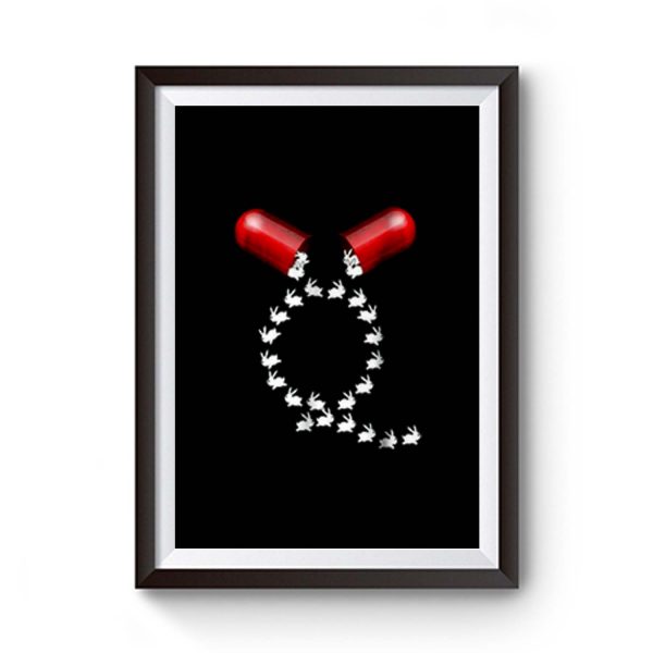 Qanon Follow The White Rabbit Red Pill The Q Anon Pilled Premium Matte Poster