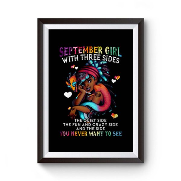 September Girl With Three Sides Premium Matte Poster