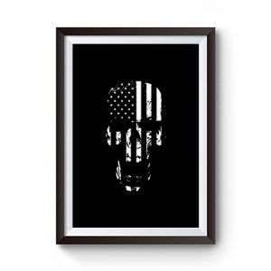 Skull Flag American Premium Matte Poster