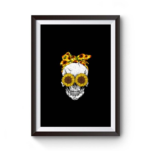 Skull Sunflower Premium Matte Poster