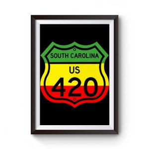South Carolina Highway 420 In Rasta Colours Premium Matte Poster