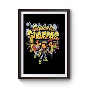 Subway Surfers Street Boys Characters Funny Premium Matte Poster