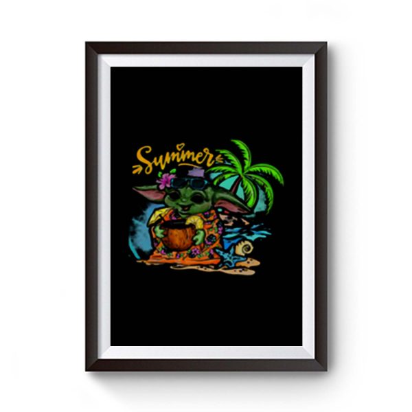 Summer Beach Yoda Premium Matte Poster