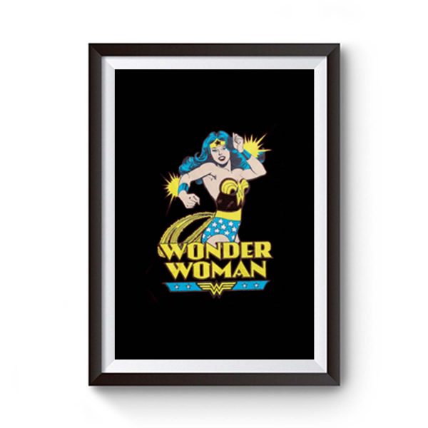Super Hero Girl Retro Wonder Woman Premium Matte Poster