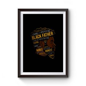 Supportive Loving Black Father Premium Matte Poster