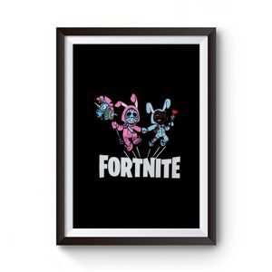 Two Bunny Fortnite Game Bunny Cute Players Premium Matte Poster