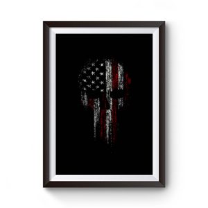 Usa American Military Skull Premium Matte Poster